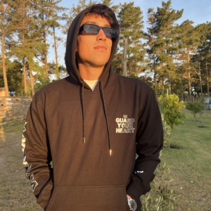 Unisex Black Guard your Heart Hoodie